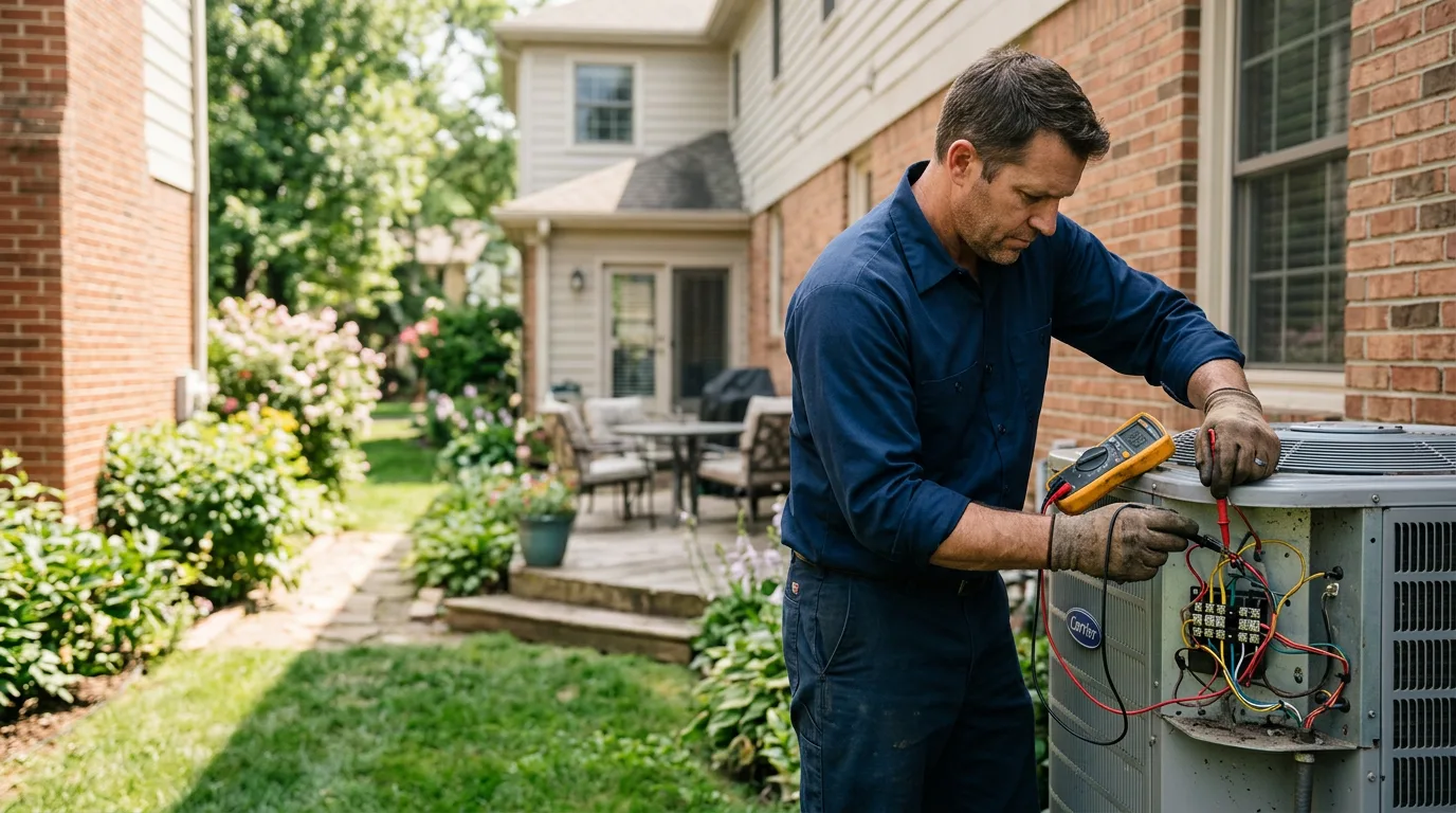 HVAC technician working near Walpole, MA